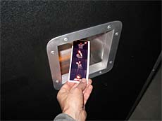 getting a strip from the photo booth